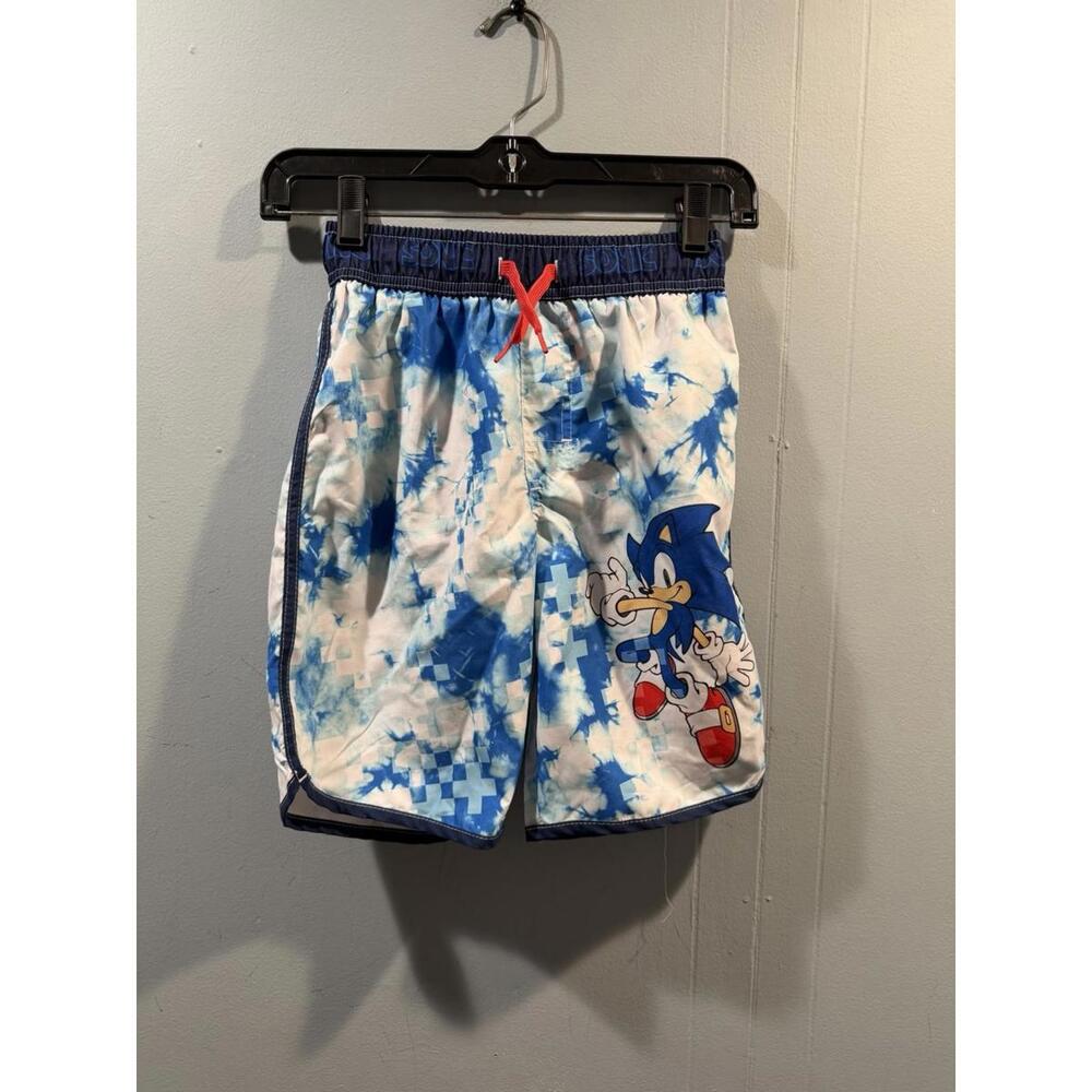 Kids Boys Sonic The Hedgehog Swimming Trunk Size Medium Multicolor